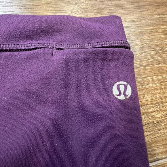 Lululemon Pure Practice Leggings Deep Zinfandel, Size 8, High Waist, Stretch - Picture 2 of 14
